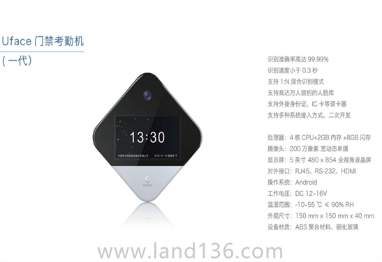 Uface門禁考勤機(jī)一代